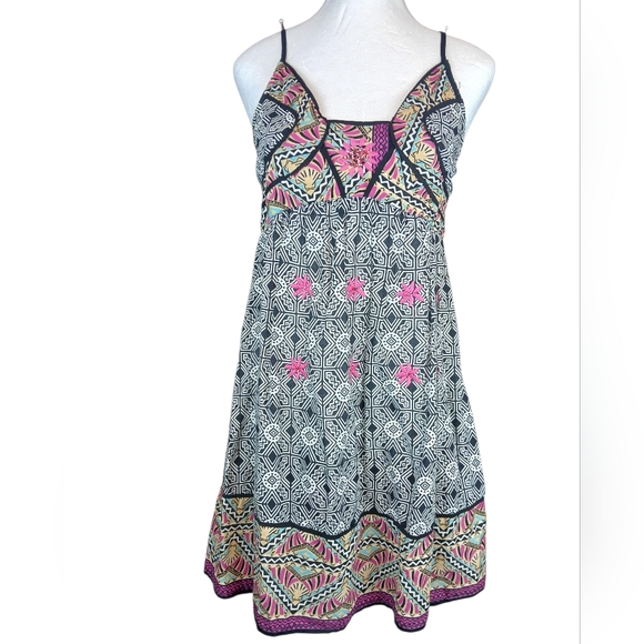 Grifflin Paris Dresses & Skirts - Grifflin Paris Y2k Colorful Geometric Pattern Dress Large Adjustable Straps